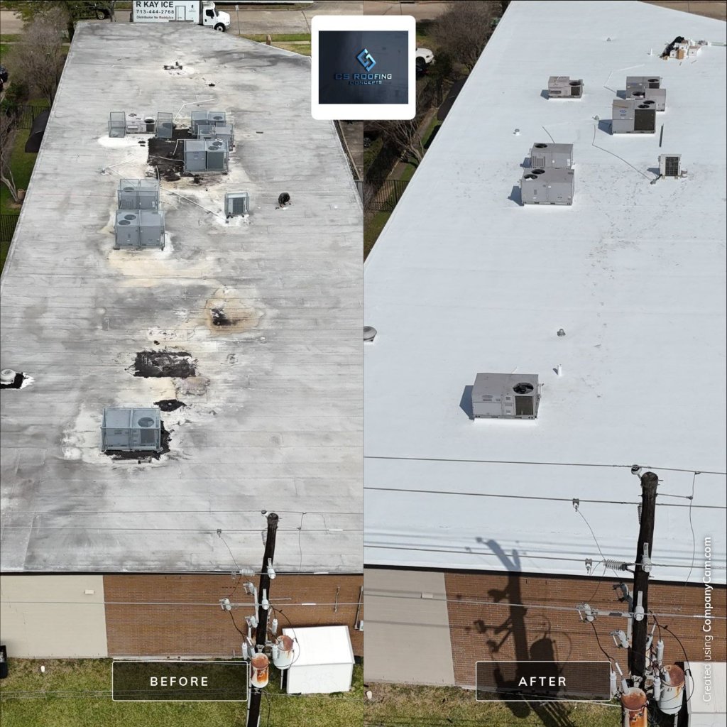 Flat Roofing by CS Roofing Concepts &mdash; TPO membrane, low-slope section
